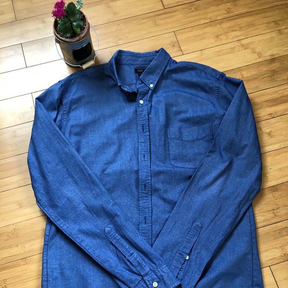 XLT Blue J. Crew Oxford Shirt